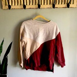 Medium block color sweatshirt